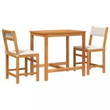 Cumpara ieftin Set mobilier de balcon cu perne, 3 piese, lemn masiv acacia