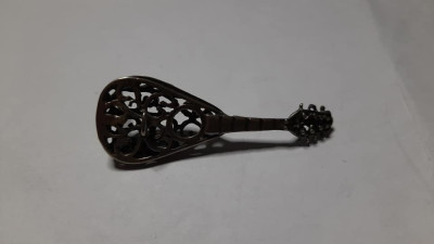 Miniatura mandolina 3 argint foto