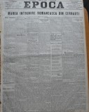 Ziarul Epoca, 23 octombrie 1899; Marea intrunire romaneasca din Cernauti