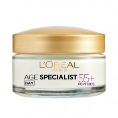 Crema antirid de zi cu efect restaurator Age Specialist 55+, 50 ml, Loreal