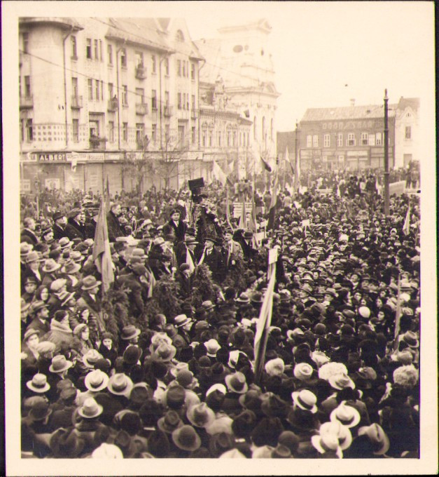 HST P1543 Poză Teodor Neș manifestație antirevizionistă Oradea anii 1930