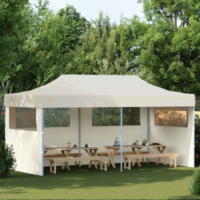 vidaXL Cort de petrecere pliabil pop-up, crem, 3 x 6 m foto