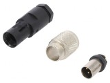 Conector M9 cu 4 pini mascul, filet exterior