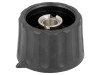 Buton rotativ negru cu indicator plastic 6mm