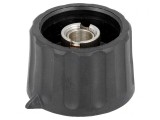 Buton rotativ negru cu indicator plastic 6mm