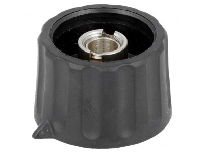 Buton rotativ negru cu indicator plastic 6mm foto