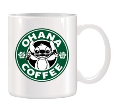 Cana alba personalizata Stitch and Coffee Starbucks, INOVATIX&reg;. 330ml