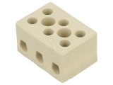 Regletă de conexiuni terminal 6mm2 450V 3 piste