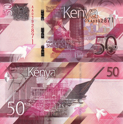 KENYA 50 shillings 2019 UNC!!! foto