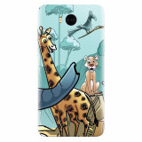 Husa silicon pentru Huawei Y5 2017, Children Drawings Elephants Giraffes Lions