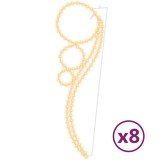 Cumpara ieftin Sir de lumini in forma de bila 8 buc. alb cald 111,5x35x4,5 cm