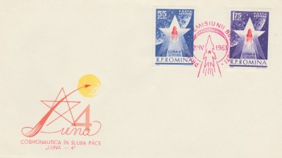 1963 Romania - FDC Cosmonautica in slujba pacii - Luna 4, LP 559 plic prima zi foto