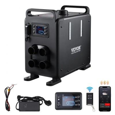 Incalzitor diesel VEVOR 8KW, incalzitor de aer diesel multifunctional 12V 24V, 220V ,control prin aplicatie Bluetooth, telecomanda si ecran de afisare foto