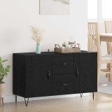vidaXL Bufet cu sertar Stejar Negru 100 x 36 x 60 cm Lemn compozit 882471