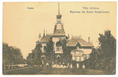 4940 - BUZAU, Vila Albatros, Romania - old postcard, CENSOR - used - 1918 foto