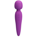 Vibrator Masaj Meredith 7 Moduri Vibratii&amp;5 Viteze Super Soft Silicon Mov Pretty Love