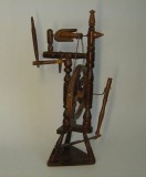 Roata tors lana artizanala - decor din lemn 36,5cm