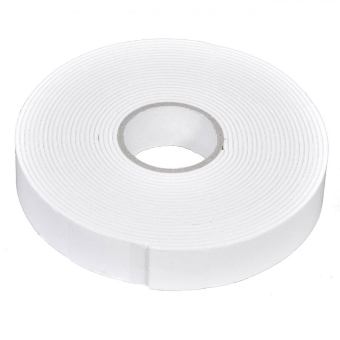 Bandă Dublu Adezivă, 5m x 1.8cm, Grosime 1mm, Alb