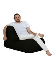 Fotoliu puf de gradina Trendy Negru 105x65x75 cm