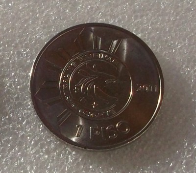 G5. FILIPINE 1 Piso 2011 comemorativ 150 de ani Jose Rizal UNC ** foto