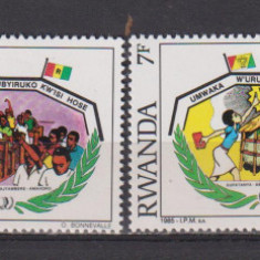 ANUL INTERNATIONAL AL TINERETULUI 1985 RWANDA MI. 1314-1317 MNH