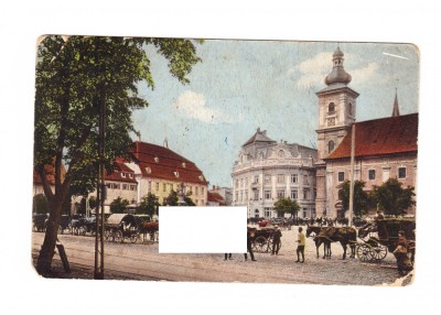 CP Sibiu - Centrul, circulata, 1912, stare buna foto