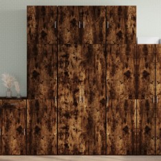 vidaXL Dulap &icirc;nalt, stejar fumuriu, 80x42,5x249 cm, lemn prelucrat 3281368