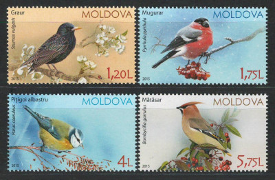 Moldova 2015 Mi 923/26 MNH - Pasari din arealul Moldovei foto