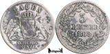 1868, 3 Kreuzer - Frederic I | Marele Ducat de Baden | KM 246, Europa, Argint