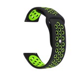 Cumpara ieftin Curea silicon sport Edman compatibila Samsung Gear S3, telescoape Quick Release, 22mm, Negru/Verde