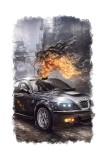 Cumpara ieftin Sticker decorativ BMW, Gri, 85 cm, 11600ST
