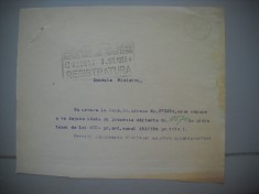 HOPCT DOCUMENT VECHI 321 MINISTERUL INDUSTRIEI COMERT EXTERIOR /BUCURESTI 1936
