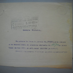 HOPCT DOCUMENT VECHI 321 MINISTERUL INDUSTRIEI COMERT EXTERIOR /BUCURESTI 1936