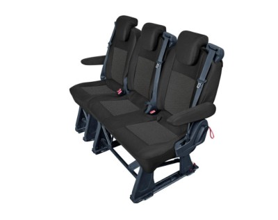 Set huse scaun dedicate Ford Transit Custom, Turneo Custom I, 2012-2023, 3 locuri, pentru randul 2 si 3 de scaune foto