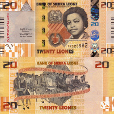 SIERRA LEONE 20 leones 2022 UNC!!!