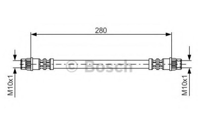 Conducta / cablu frana DACIA LOGAN MCV (KS) (2007 - 2016) BOSCH 1 987 476 517 foto