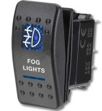 Cumpara ieftin Buton comutator Intrerupator ON OFF FOG LIGHTS cu martor luminos albastru - 12V 24V, rezistent la apa