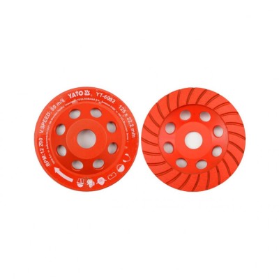 Disc cupă diamantată 125 x 22 mm (șlefuire) Yato YT-6032 foto