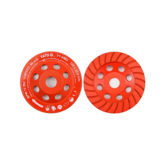 Disc cupă diamantată 125 x 22 mm (șlefuire) Yato YT-6032