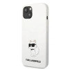 Husa Karl Lagerfeld Liquid Silicone Choupette NFT iPhone 13 White