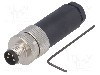 Conector M8, 4 pini, clasa etanseitate IP67, TE Connectivity - T4011008041-000