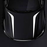 Set 2 stickere autoadezive Tuning, model &quot;Hood Stripes V2&quot;, dimensiune 100 x 26 cm, culoare Alba FAVLine Selection, Oem