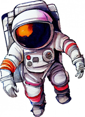 Sticker decorativ, Astronaut, Gri, 82 cm, 8177ST-8 foto