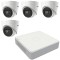 Sistem supraveghere video 4 camere Hikvision 5MP, lentila 2.8mm IR 40m, DVR 4 canale TurboHD SafetyGuard Surveillance