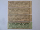 Rusia lot 4 cupoane Imprumut Militar pe Termen Scurt 1915-1916,produsele din imagini