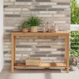 VidaXL Masă de cafea cu raft Maro 110 x 40 x 45 cm Lemn masiv de tec