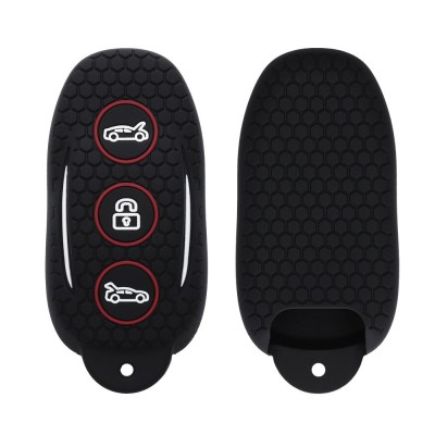 Husa Cheie Auto pentru Tesla - Model S - Smart Key, kwmobile, Silicon, Negru, 49066.01 foto