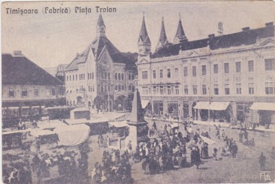 CP Timisoara Fabric Piata Traian ND(1934) foto