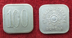 Moneda - Jeton vechi perioada regala 1930 STEAUA ROMANA SCHELA valoare 100 Lei foto