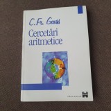 CARL FRIEDRICH GAUSS CERCETARI ARITMETICE 22/1